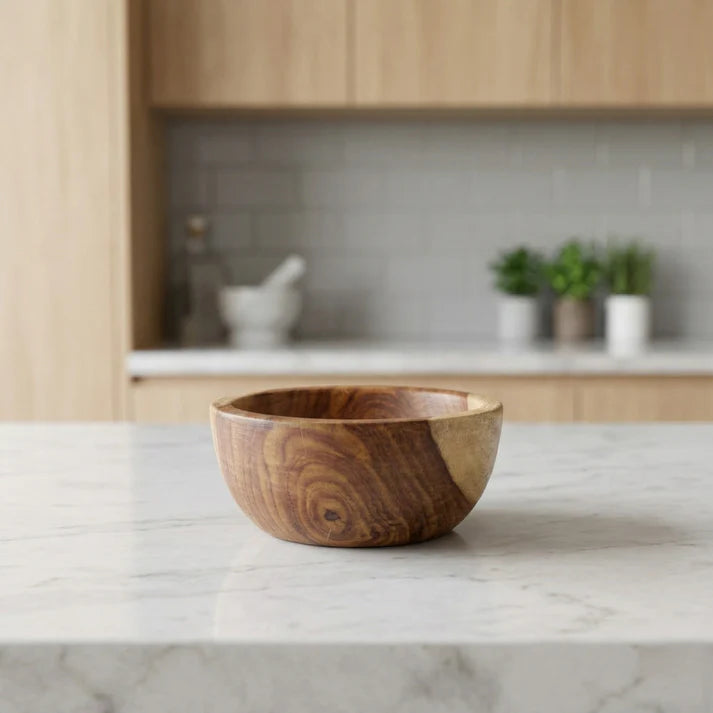Set of wooden circular bowls-1-11-10-5051