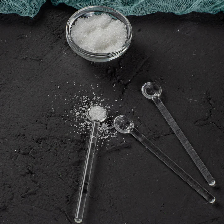 Glass Sugar Spoon 4 pcs Set-3-26-1-7001