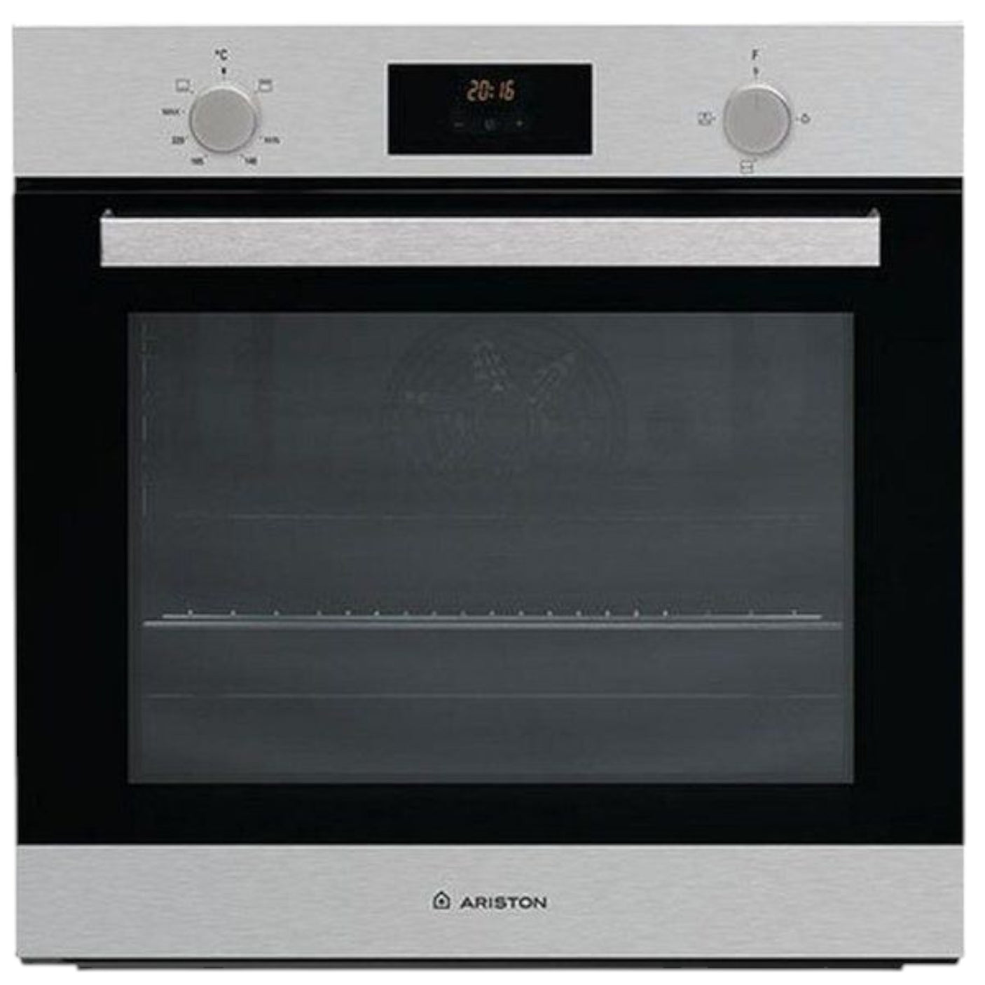 فرن غاز مدمج من أريستون، فضي وأسود - GS33Y430IXA