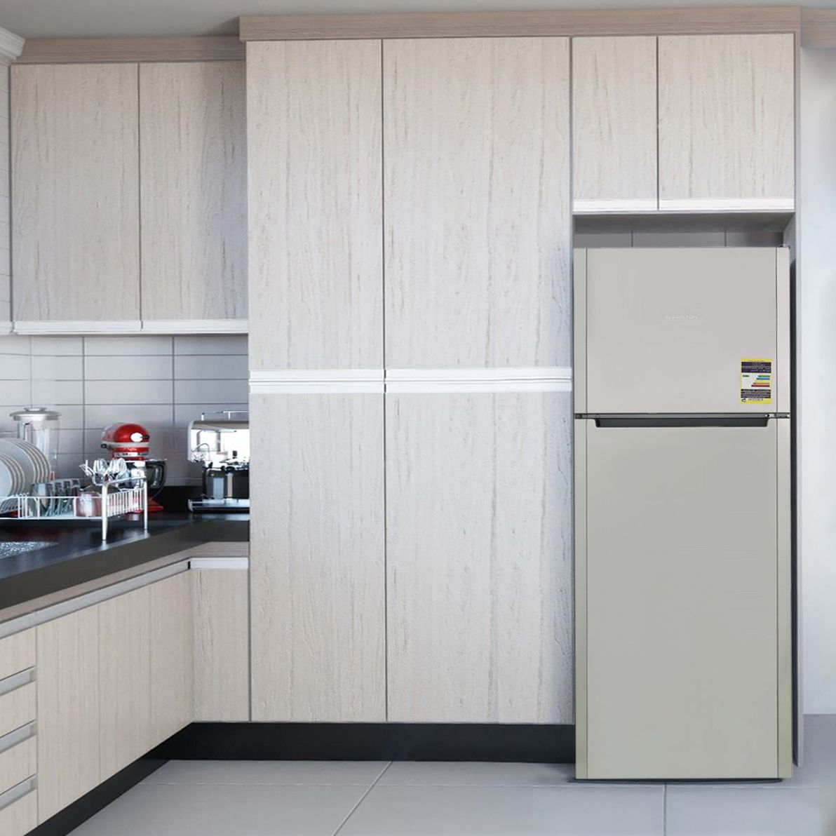 Ariston No-Frost Freestanding Refrigerator, 342 Liters, Silver- ENTM 18020 F EX