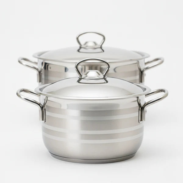 Stainless Steel Striped Pot with handle-6223005010001-4562