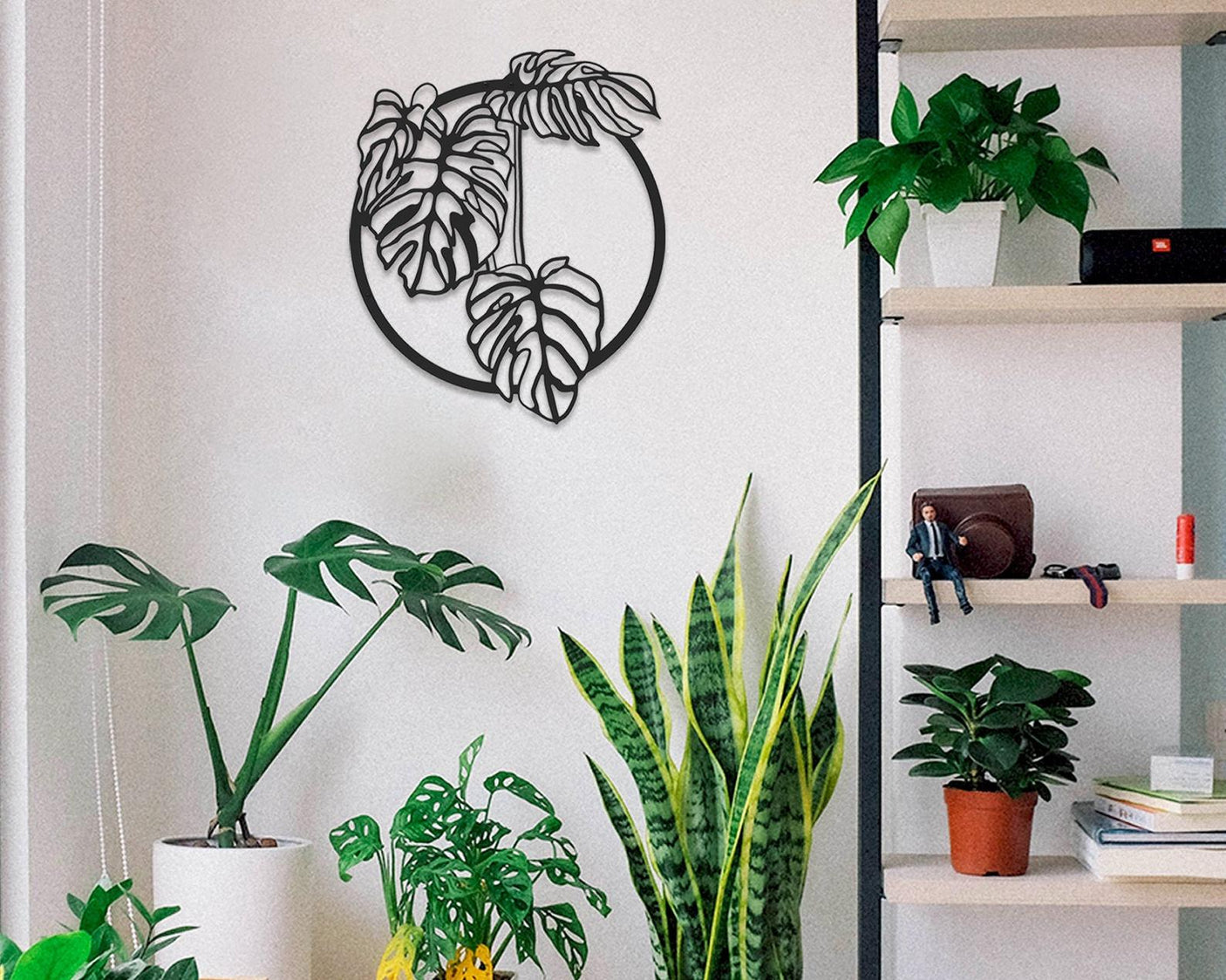 Monstera Plant Leaf Wall Art-WQ.WA43.01