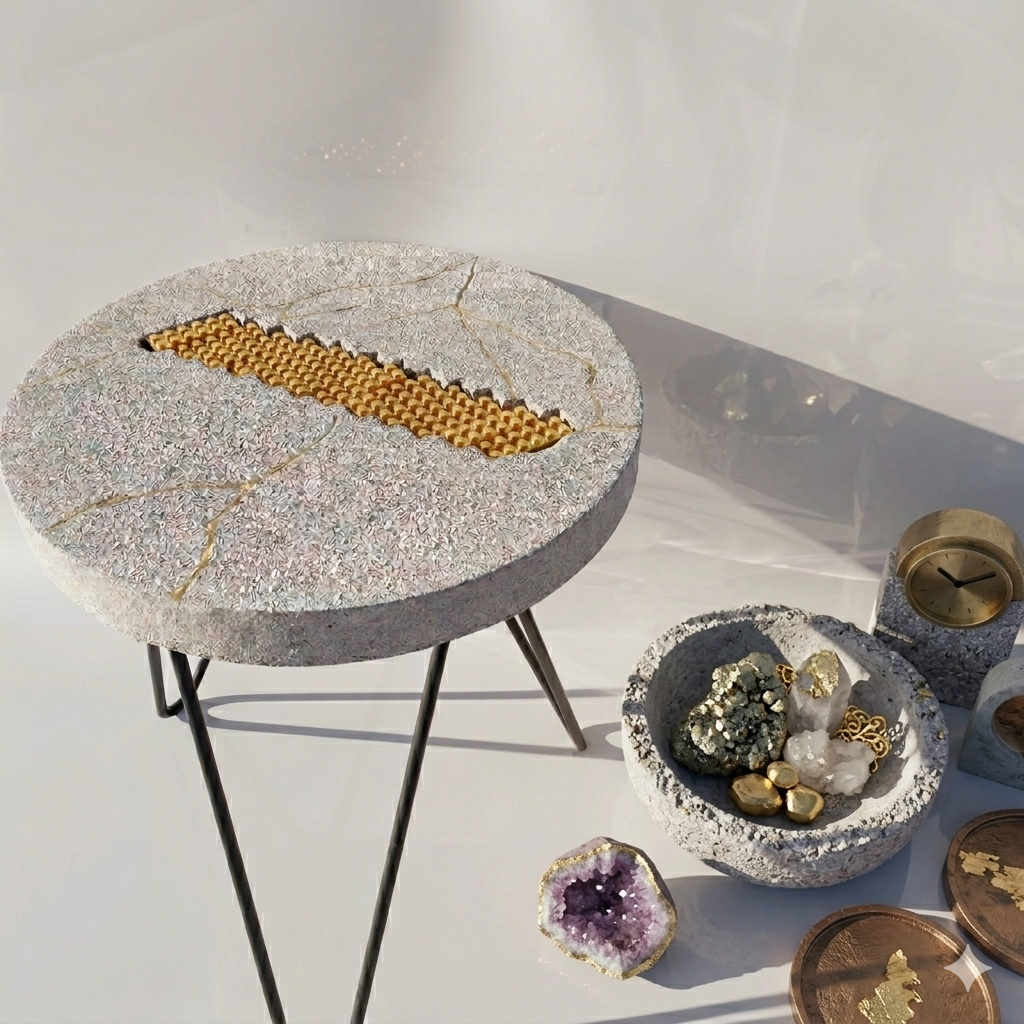 Golden Lego Side Table-21