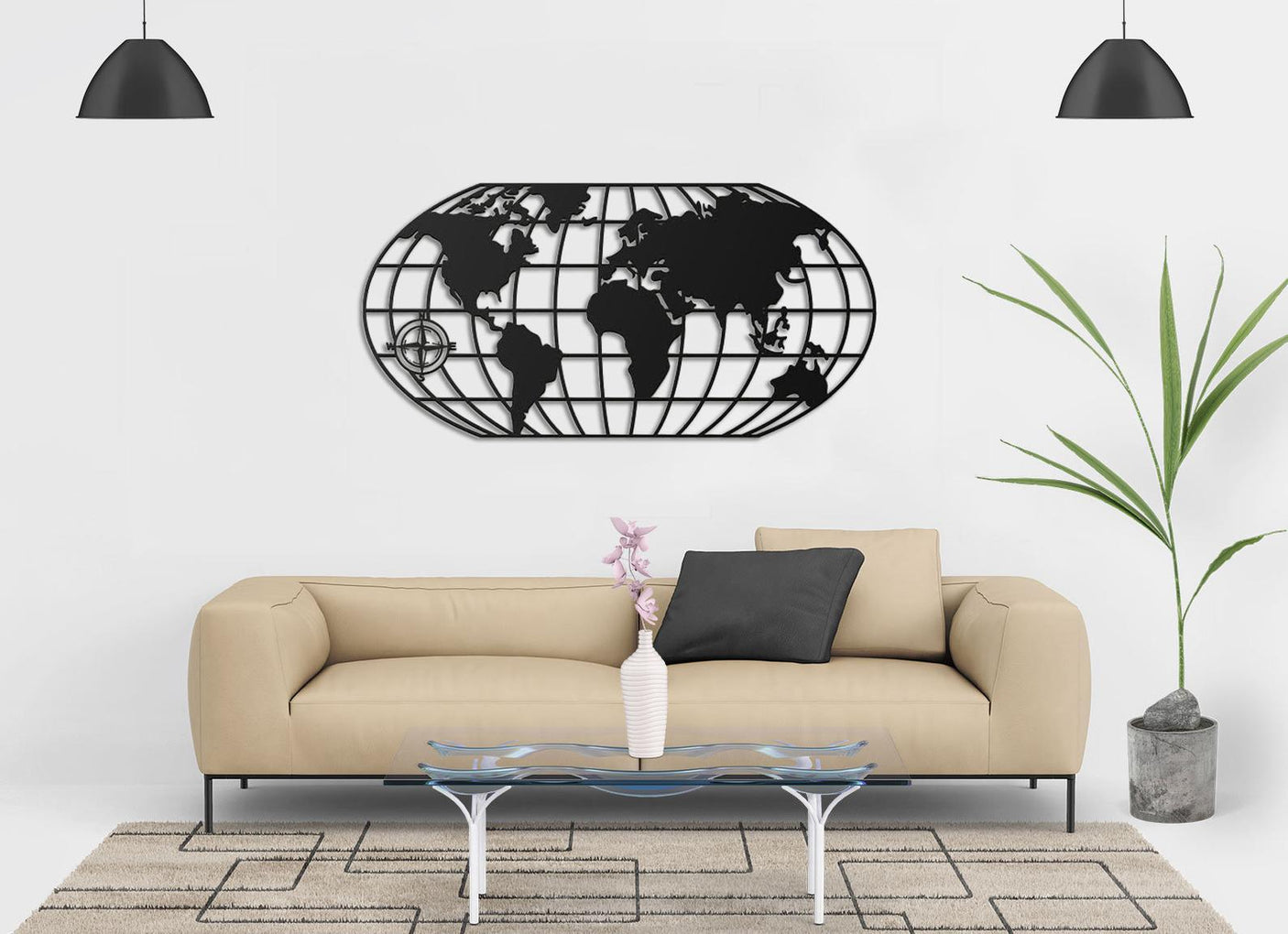 Eh World Map Wall Art-WQ.WA36.01