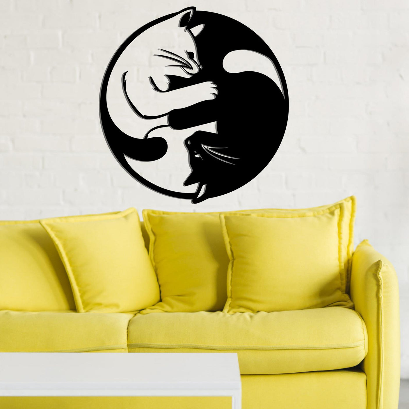 Yin Yang Cat Wall Art-WQ.WA13.01
