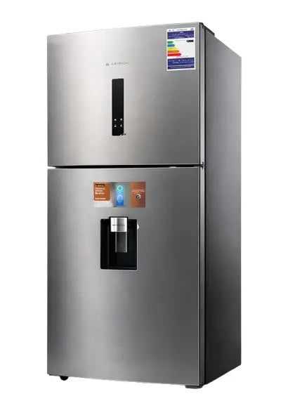 ثلاجة بفريزر علوي نوفروست من أريستون، 455 لتر، موتور إنفرتر، فضي - ART70 F1452 D XWEG
