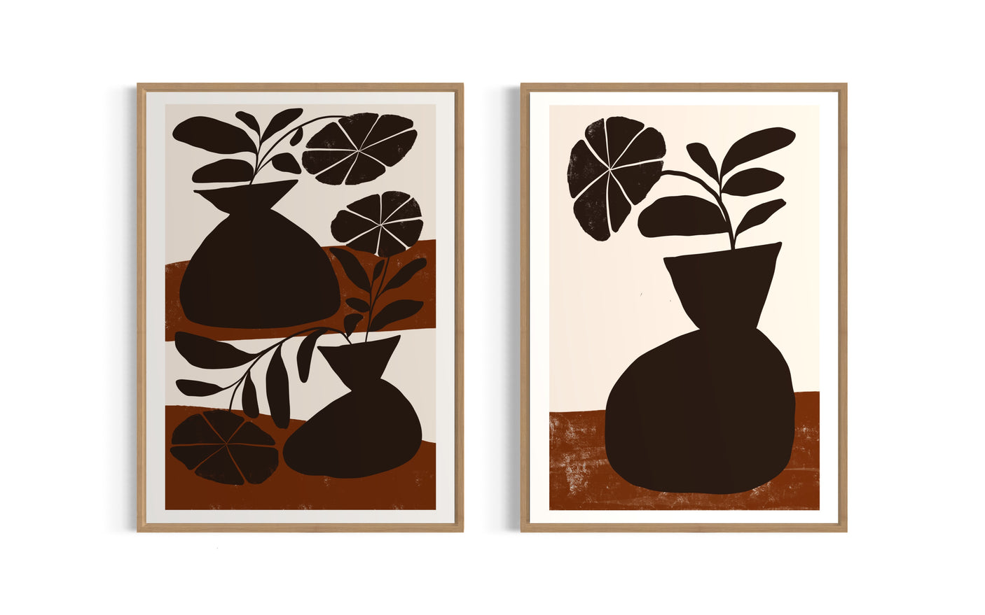 Boho vases wall art set of 2-SS18