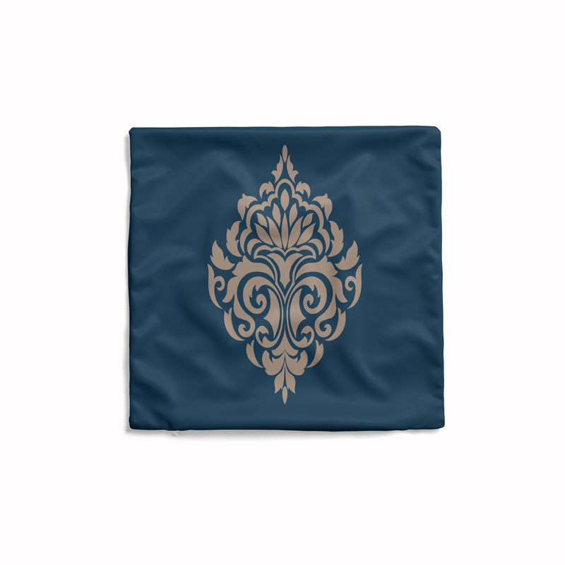Damask blue cushion-AM107