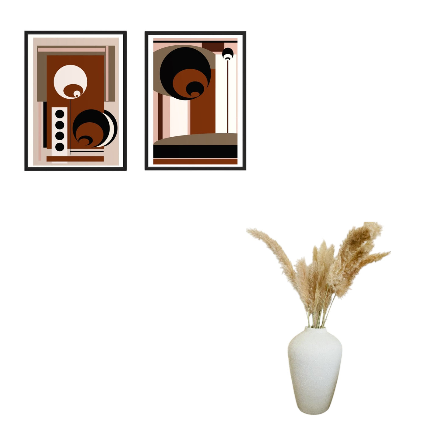 Klevo Set of Vase and Wall art-BUD20