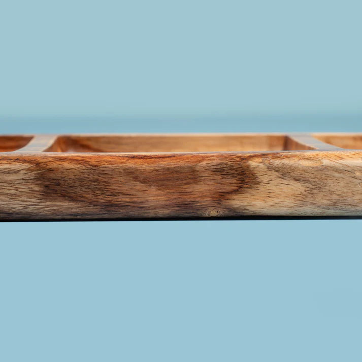 TriWood Divided Serving Plate-1-11-37*14-2309