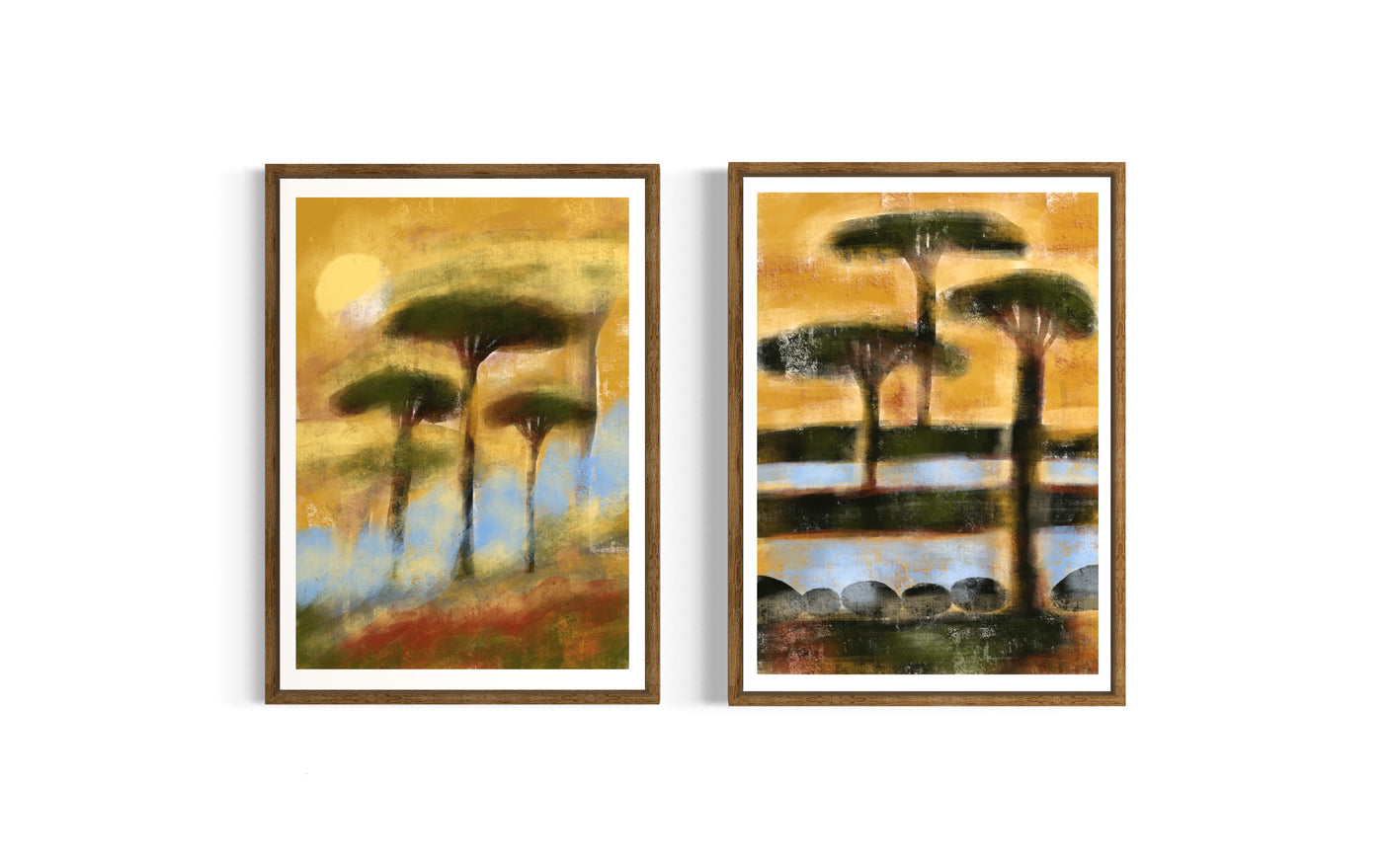 Nature landscape wall art set of 2-SS16