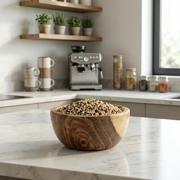 Set of wooden circular bowls-1-11-10-5051