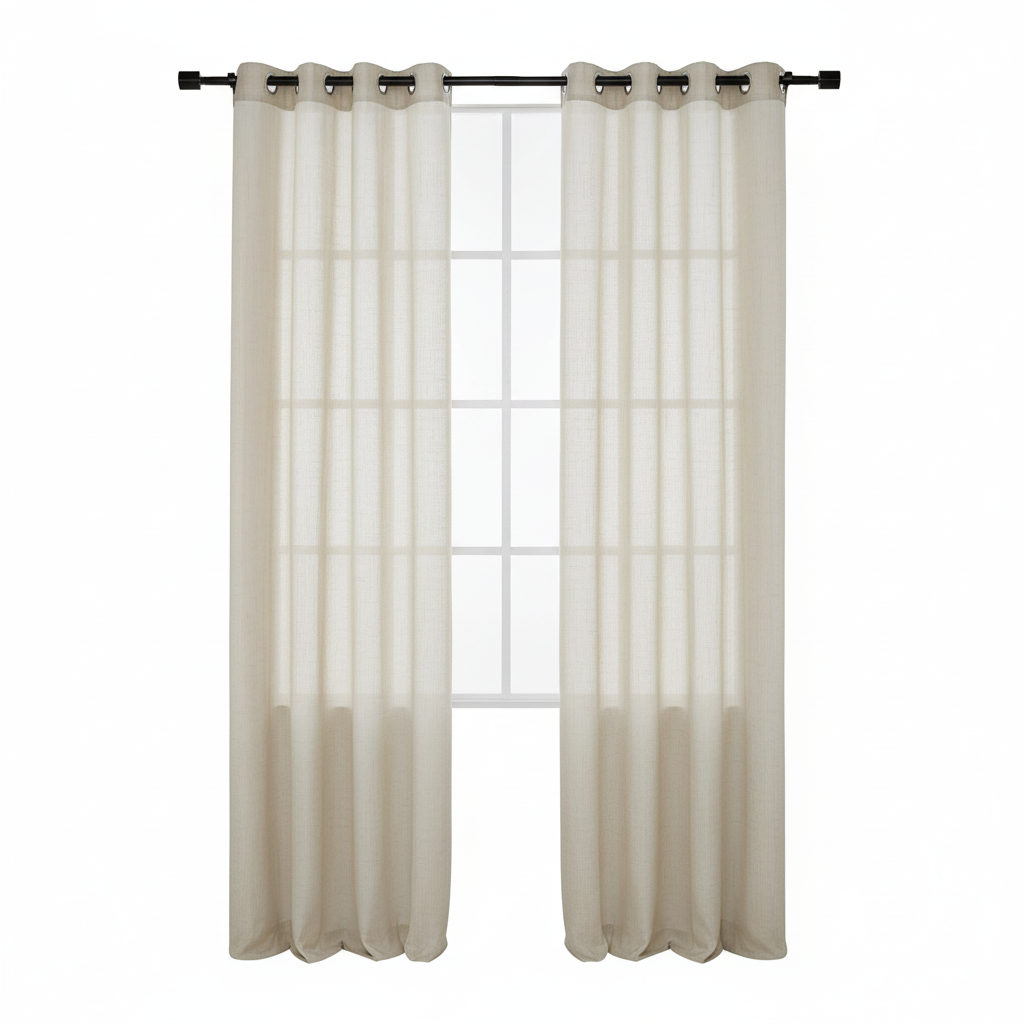CARTELA SHEER CURTAINS (SH-LN-CAFE) 1 PANELS 300 X 260 CM