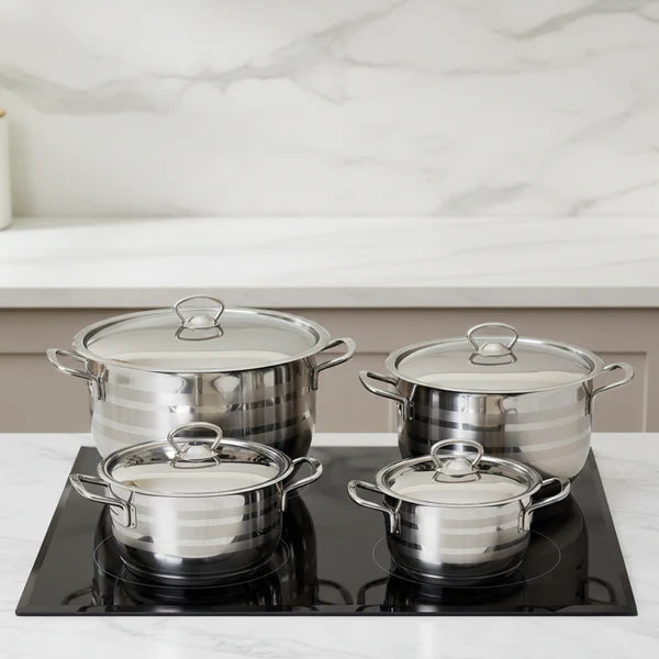 8-piece striped stainless steel cookware set-6223005012012-1769