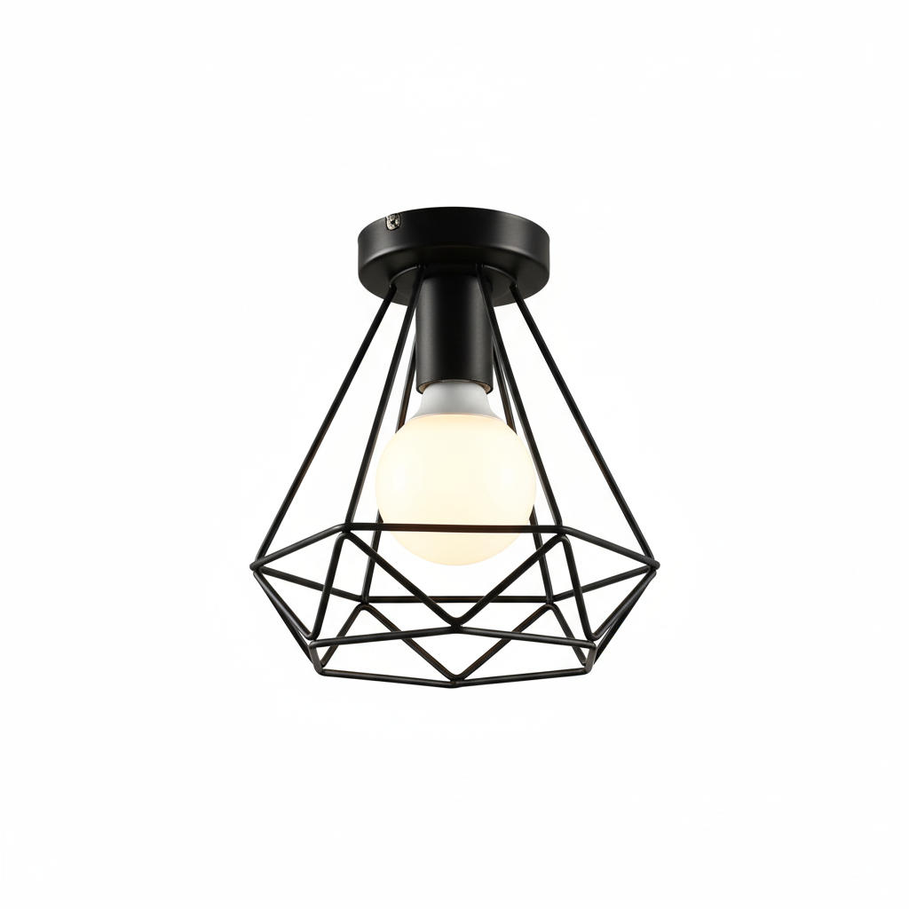 Janal wall lamp-si-diamond-blk-200
