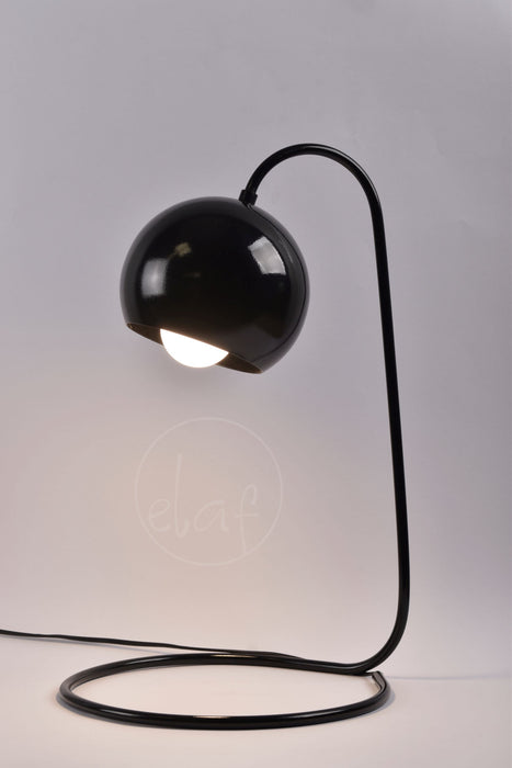 Curly Glossy Table Lamp-BAT.026.BLK