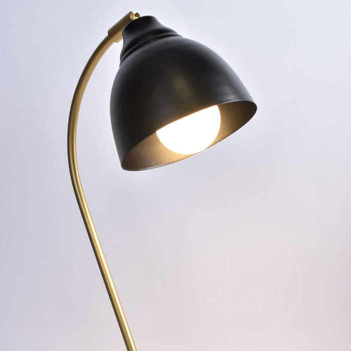 TAJ Black Gold Table Lamp Adjustable Head-BAT.127.BLK