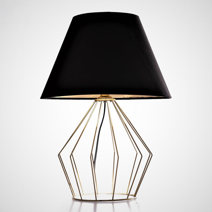 Diamond Black Gold Table Lamp-INT.040.BLK