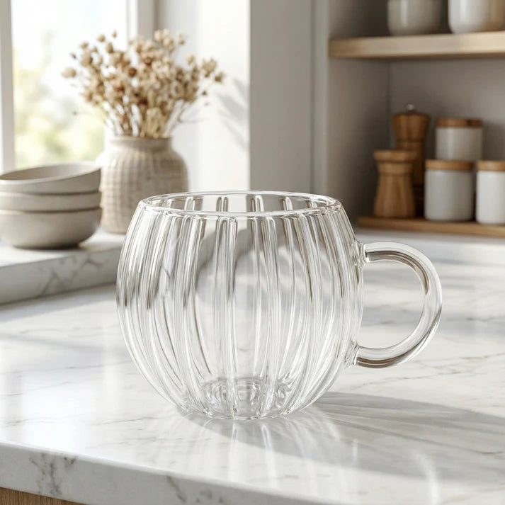 Strips Double Glass Espresso Mug-3-26-200-0720