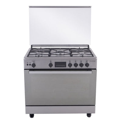 Ariston Gas Cooker, with Air Fryer Function, 5 Burners, Stainless Steel- ARR9GGF33229XNA
