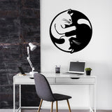 Yin Yang Cat Wall Art-WQ.WA13.01