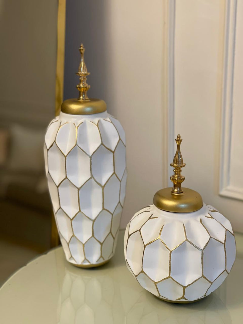 مجموعة كريسب من مزهريتين - DH29