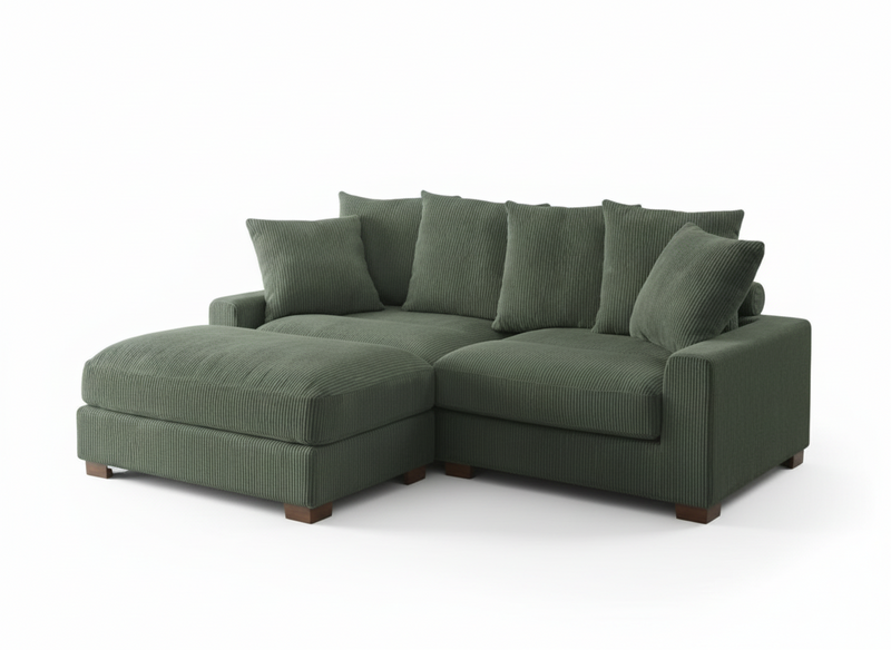 Garven Sofa with Pouf-AK108
