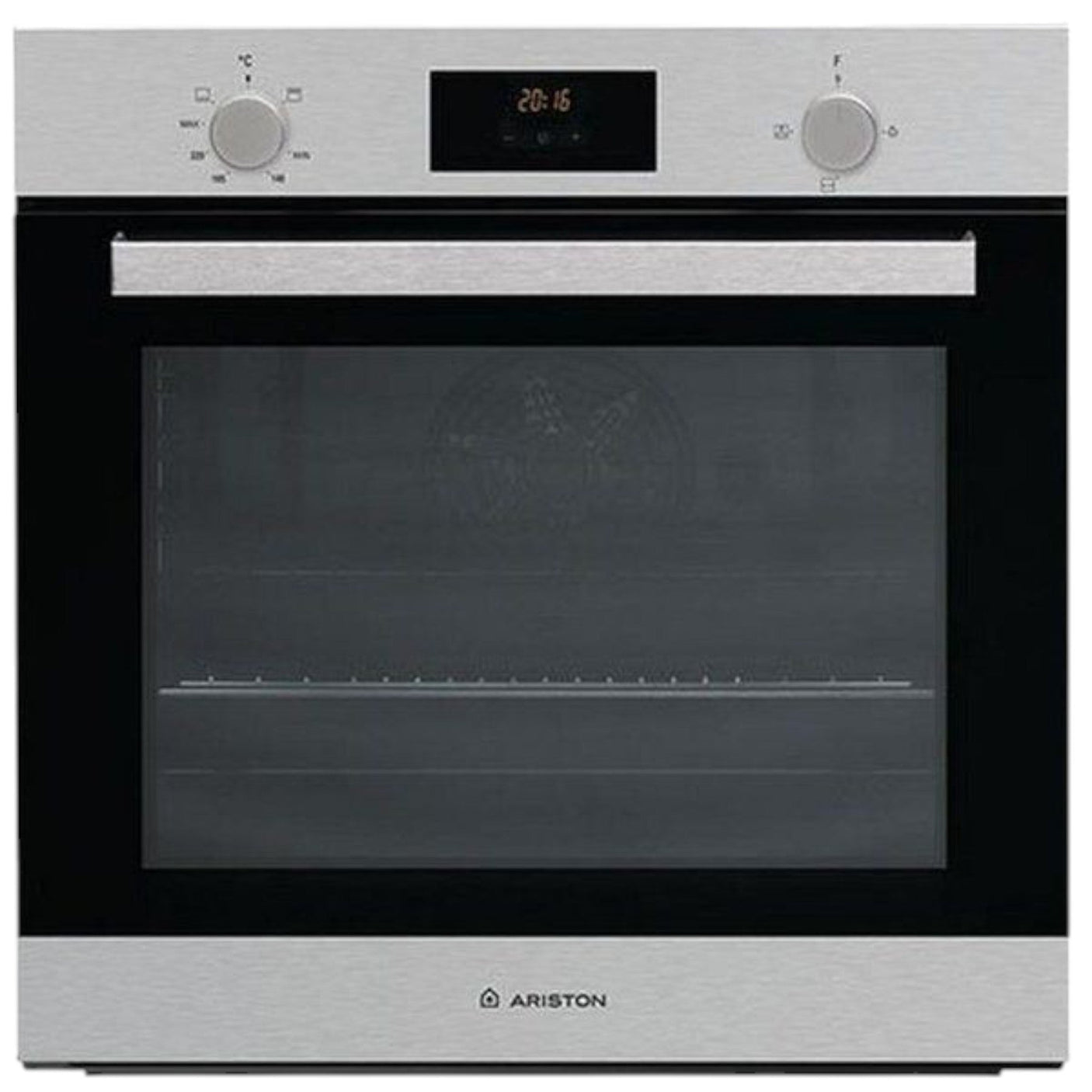 فرن غاز مدمج من أريستون، فضي وأسود - GS33Y430IXA