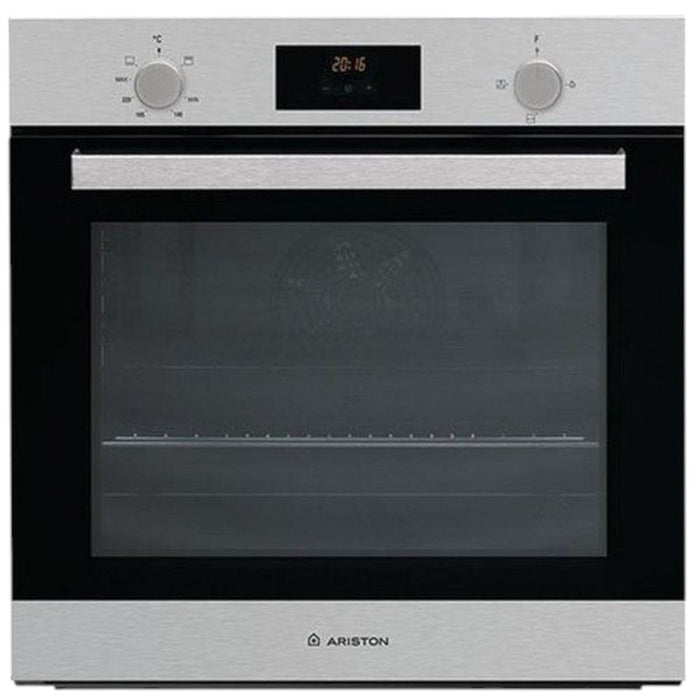 Ariston Built In Gas Oven, Silver And Black - GS33Y430IXA
