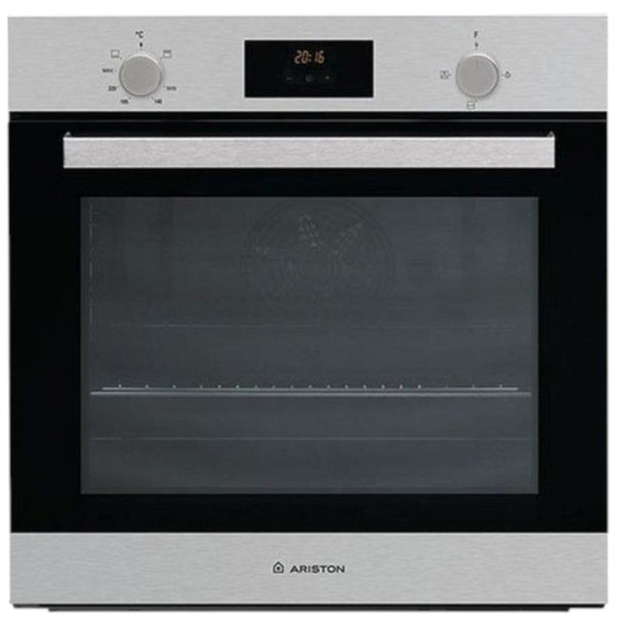 Ariston Built In Gas Oven, Silver And Black - GS33Y430IXA