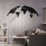Rounded World Map Wall Art-WQ.WA37.01