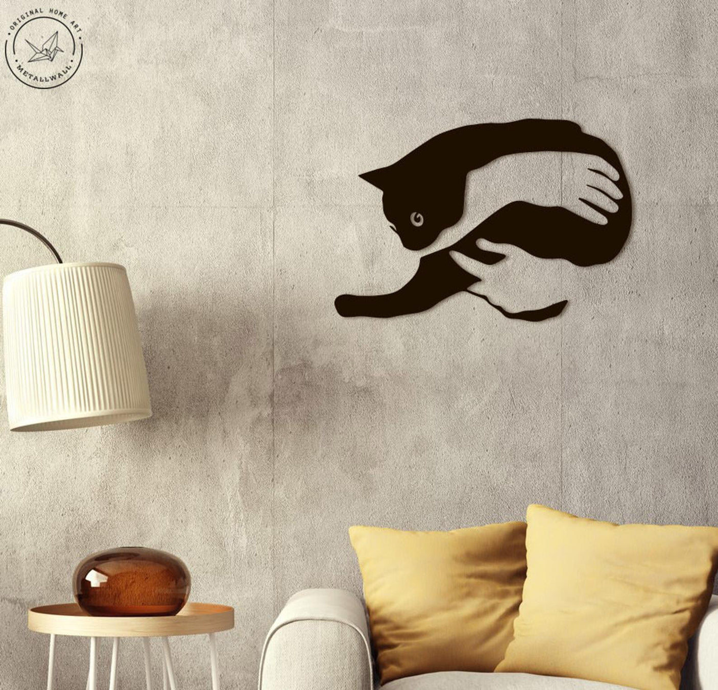 Cat in hand Wall Art-WQ.WA11.01
