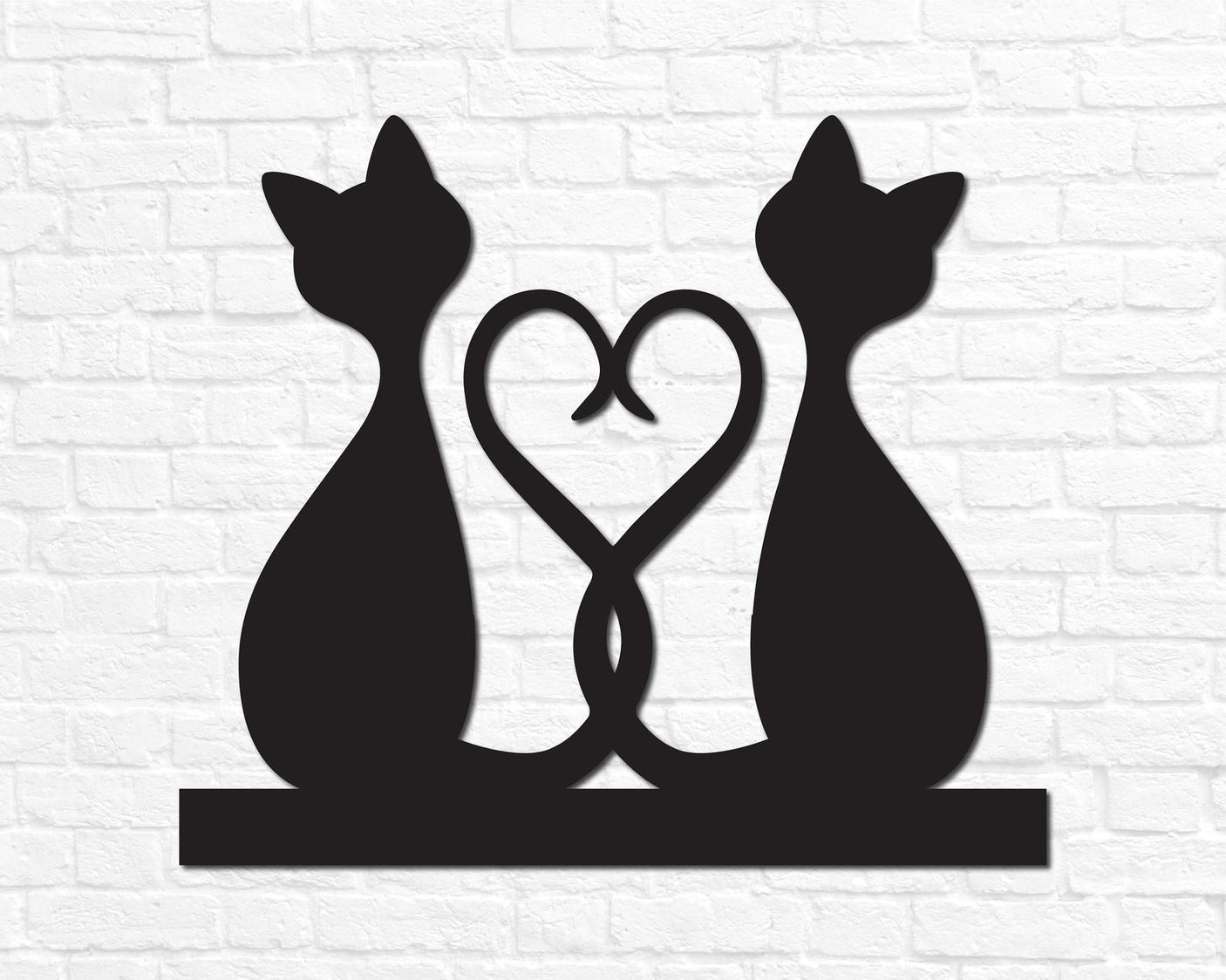 Lover Cat heart Wall Art-WQ.WA10.01