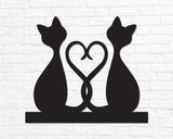 Lover Cat heart Wall Art-WQ.WA10.01