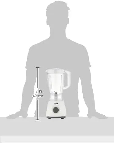 Touch El Zenouki Countertop Blender 400 Watt White - 40550