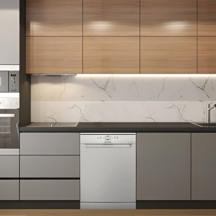 Indesit Freestanding Dishwasher, 14 Persons, Silver - DFE 1B19 S