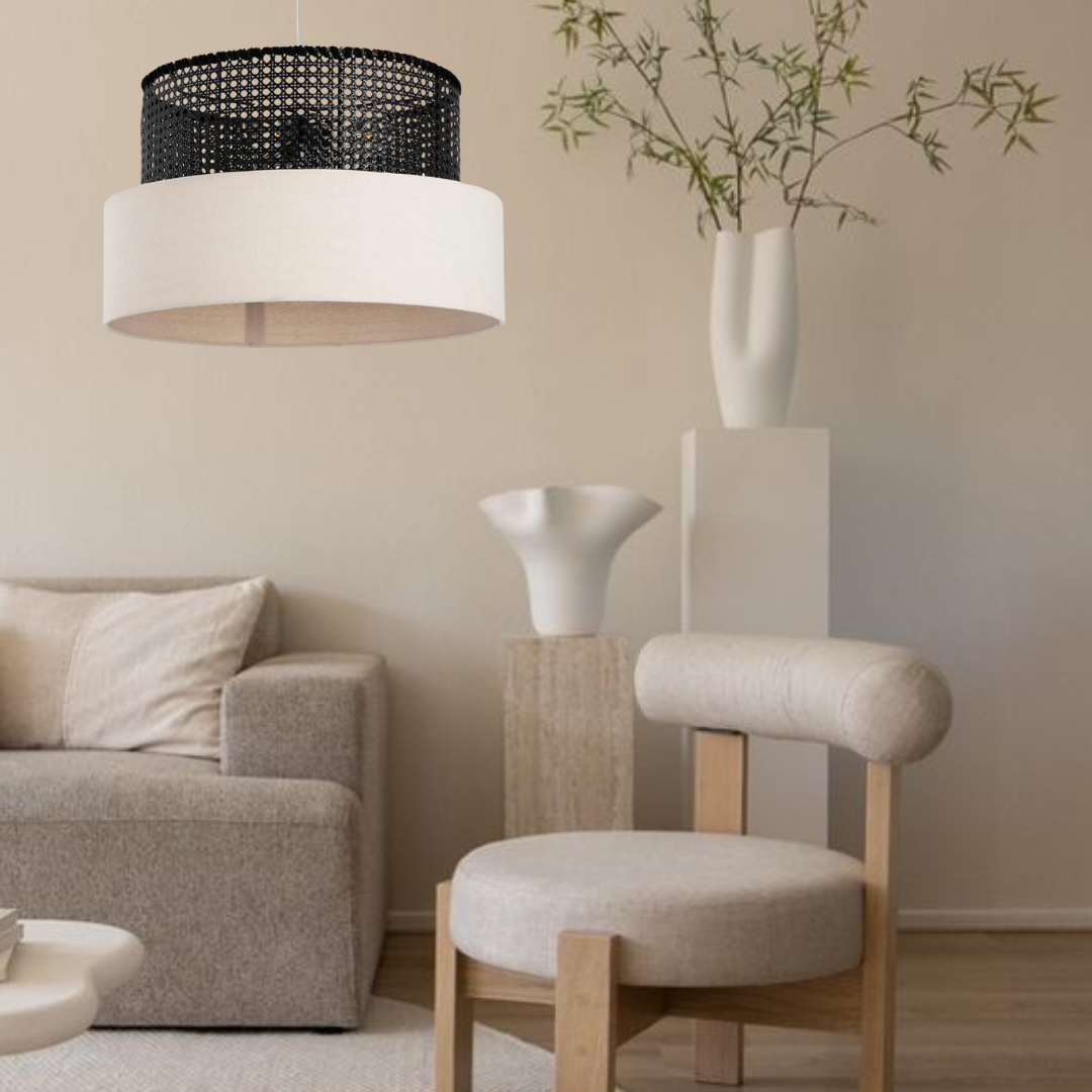Boho rattan pendant lamp-can7