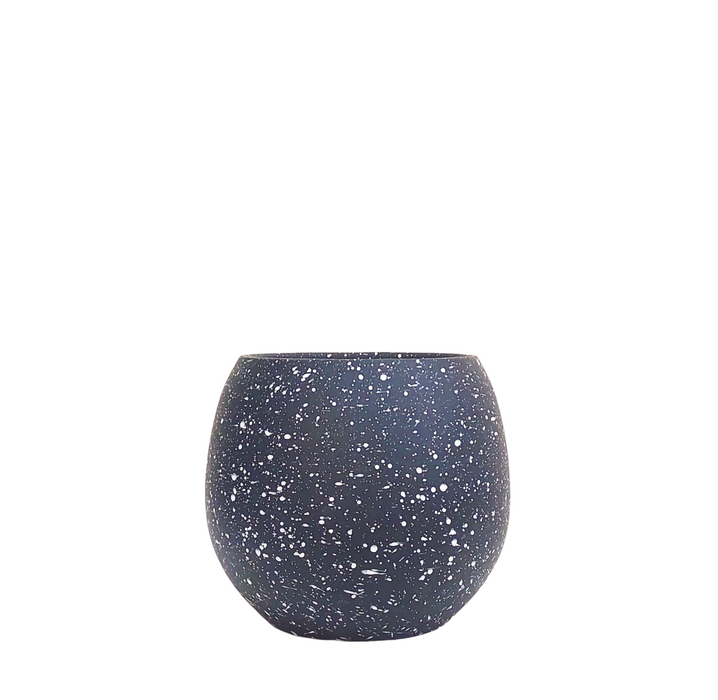 Black terrazzo pot-SH20