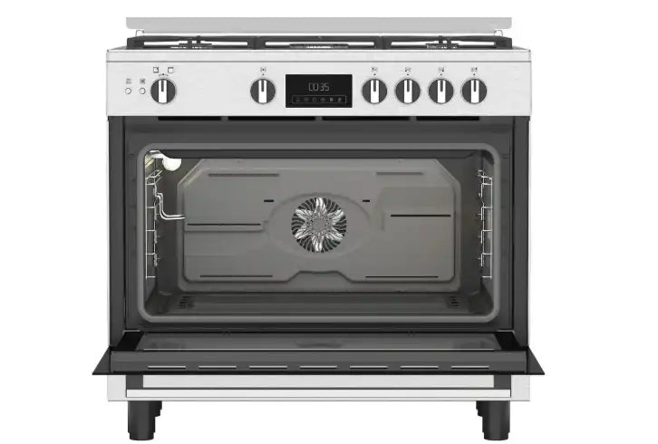 موقد غاز أريستون، 5 شعلات، أمان كامل، حوامل من الحديد الزهر، فضي - ARR9 GGF 33229 XEG