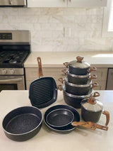 Terynova Granite 14-Piece Cookware Set-10-12-14-5176