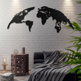 Rounded World Map Wall Art-WQ.WA37.01
