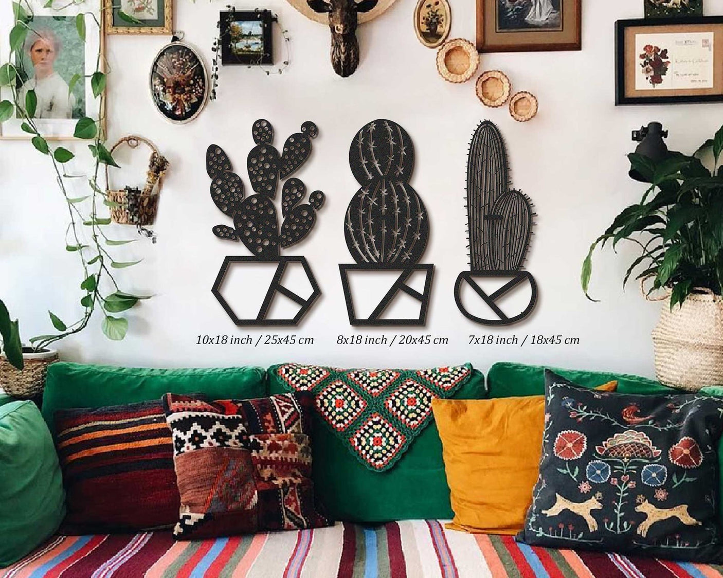 Cactus set of 3 Wall Art-WQ.WA50.01