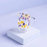 Flower Double Glass Mug-3-15-330-1186