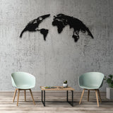 Rounded World Map Wall Art-WQ.WA37.01