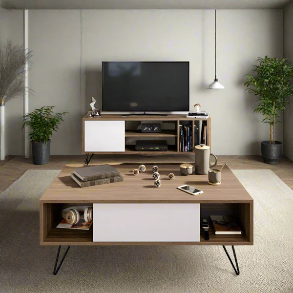 Gouveia Set of TV Unit and Coffee table-ABS.T3