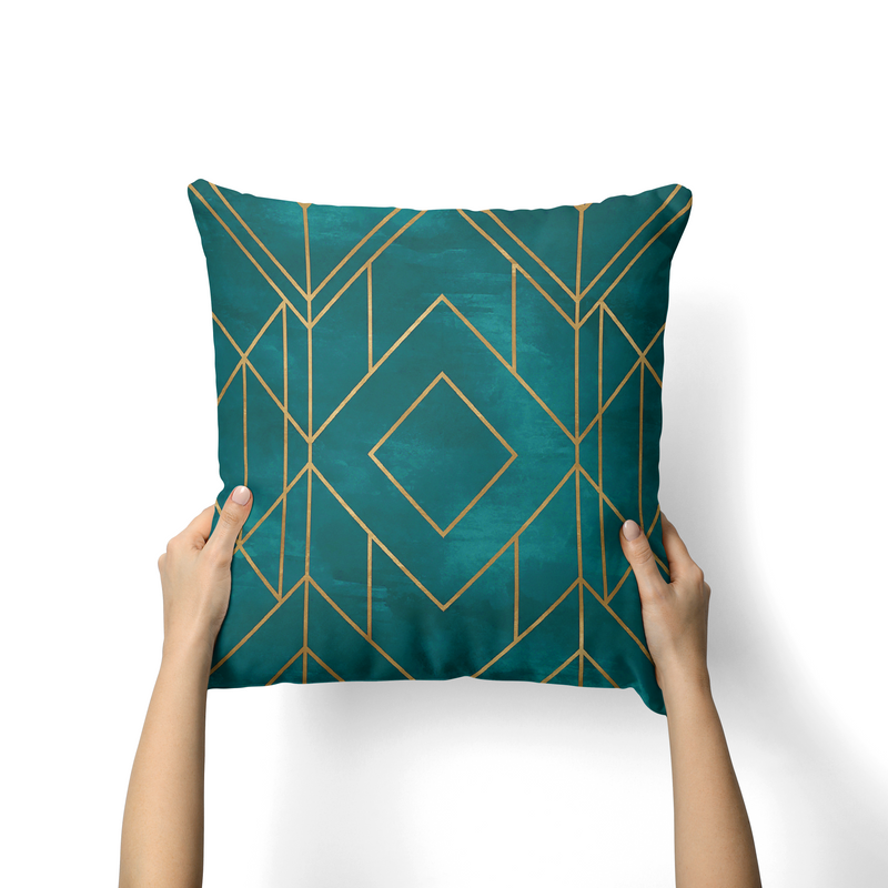 Golds teal cushion-AM134