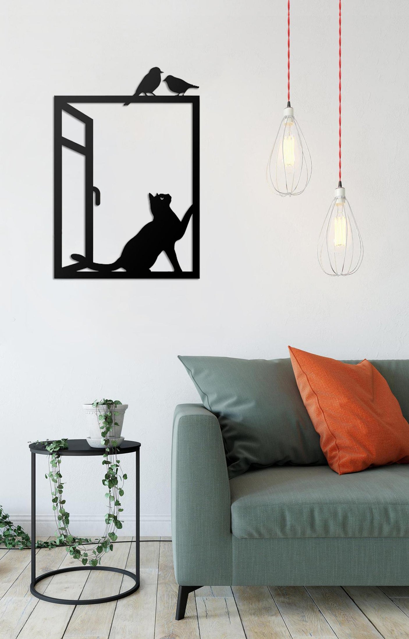 Cat Birds Wall Art-WQ.WA17.01