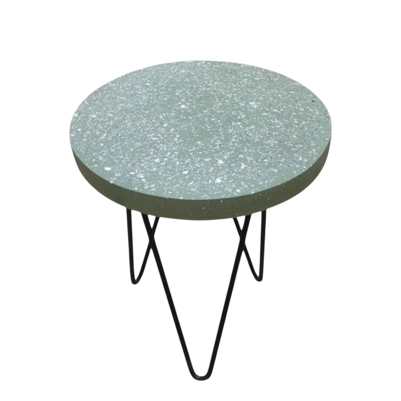 Olive Green Terrazzo Side Table-18