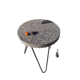 Dark Grey Terrazzo Side Table-105
