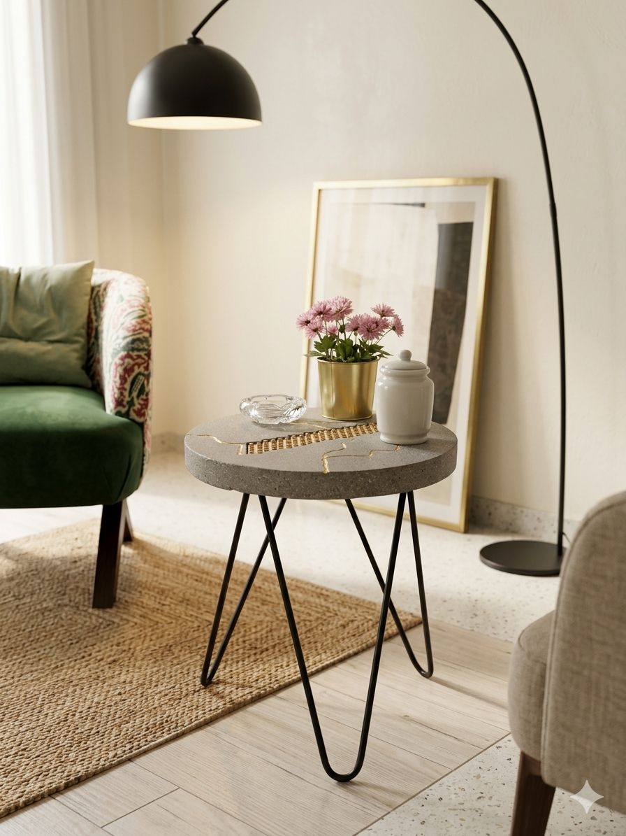 Golden Lego Side Table-21